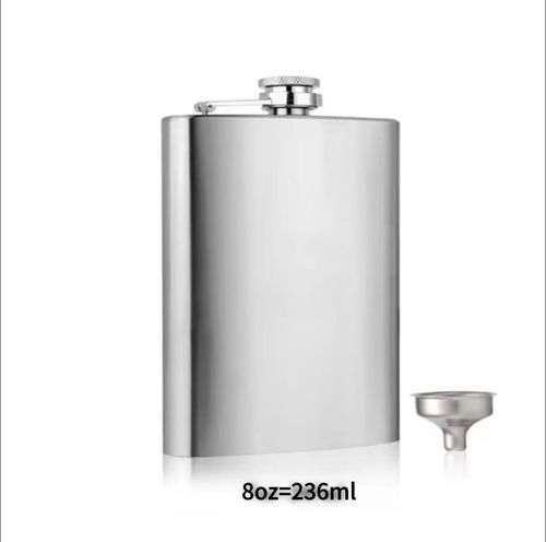 LMETJMA 4-10 oz Stainless Steel Hip Flask with Funnel Pocket Hip Flask Alcohol Whiskey Hip Flask Screw Cap