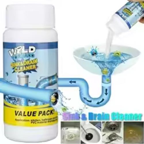 Wild Tornado Pipe Dredge Powerful Sink Cleaner Powder Fast Foaming for Kitchen Toilet Pipeline Quick Cleaning Tool