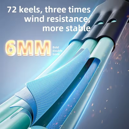 Strong windproof automatic folding umbrella and sunshade umbrella with UV protection and buckle closure, large size, suitable for both men and women.