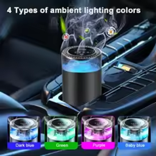 Upgraded Smart Car Air Freshener Aromatherapy Perfume Diffuser Rechargeable Cloud Mist With Sound Pickup Lamp Auto Interior