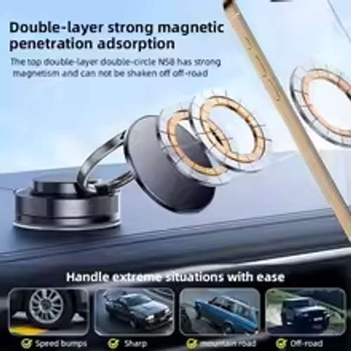 Newest 360 Degree Rotating Magnetic Mobile Phone Holder Vacuum Suction Cup Strong Magnetic Adsorption Car Phone Stand
