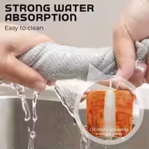 20Pcs Magic Cleaning Cloth Thickened Double Sided Metal Steel Wire Rags Kitchen Dish Pot Washdishing Cloths Towel Clean Tools