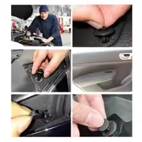 10-100PCS 8mm Door Rivet Plastic Clip Fasteners Black Cars Lined Cover Barbs Rivet Auto Fasteners Retainer Push Pin Clips