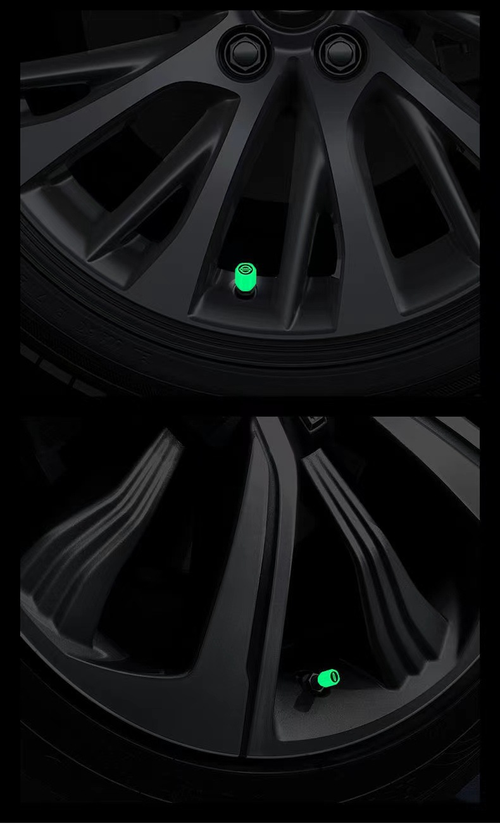 Set of four car and motorcycle tire valve caps with luminous fluorescent decoration. Suitable for Toyota and Honda models, including Civic, Fit, Accord, City, Vezel, CRV, S660, Odyssey, HR-V, and Insight.