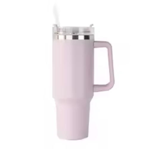 Stainless Steel Car Cup Large Capacity Water Cup with Handle and Straw Double-walled Insulated Travel Mug Holiday Gifts 40oz