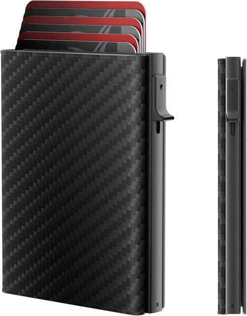 Minimalist Men's AirTag Wallet RFID Credit Card Holder Men Purse Pop Up Multi Cards Slot Slim Thin Small Short Walet