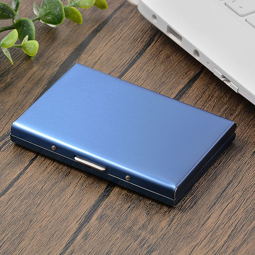 Credit Card Case Wallet Men Women Business Multifunction Slim Wallet Stainless Steel Card Holder 6 Cards