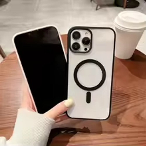 Maglon Frosted Phone Case for iPhone 17 Pro Promax with Magnetic Anti-Drop Camera Cutout Acrylic Transparent Protective Cover