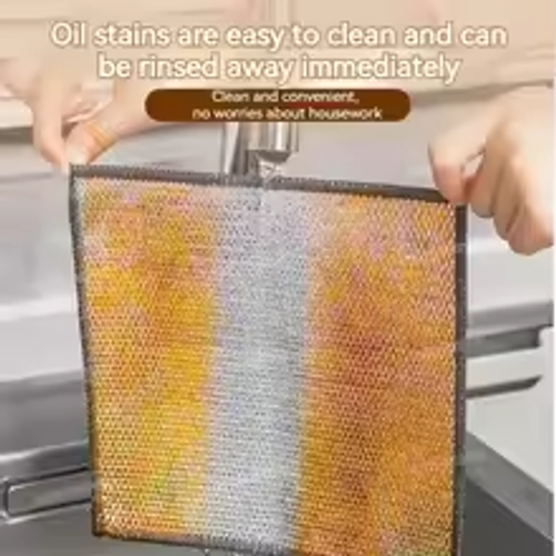 20Pcs Magic Cleaning Cloth Thickened Double Sided Metal Steel Wire Rags Kitchen Dish Pot Washdishing Cloths Towel Clean Tools