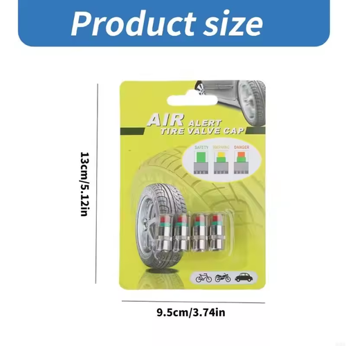 Know your PSI by ColorsCar Tyre Valve Covers Valve Covers Tire Pressure Monitoring Gas Detection Alarm