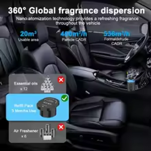 Upgraded Smart Car Air Freshener Aromatherapy Perfume Diffuser Rechargeable Cloud Mist With Sound Pickup Lamp Auto Interior