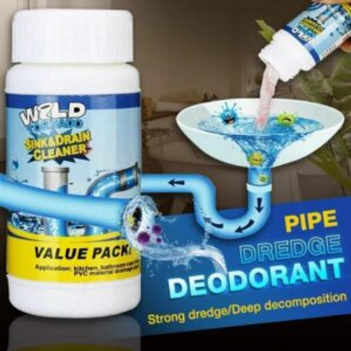 Wild Tornado Pipe Dredge Powerful Sink Cleaner Powder Fast Foaming for Kitchen Toilet Pipeline Quick Cleaning Tool