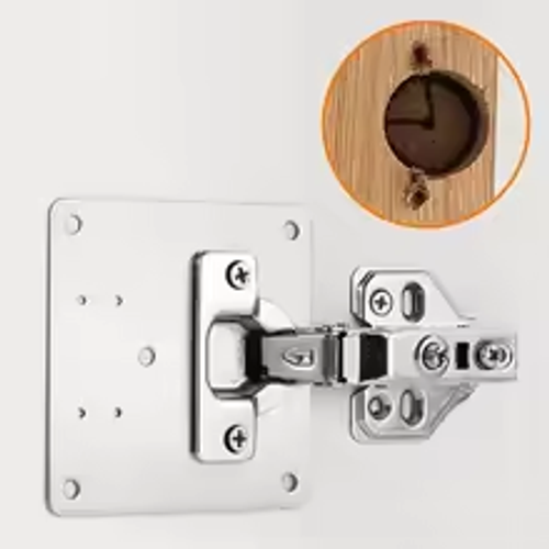 Cabinet Hinge Repair Plate Kit Kitchen Cupboard Door Hinge Mounting Plate With Holes Flat Fixing Brace Brackets Household Tools4PCS