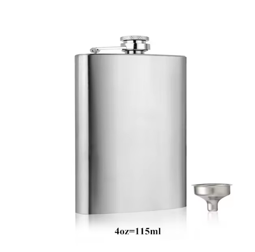 LMETJMA 4-10 oz Stainless Steel Hip Flask with Funnel Pocket Hip Flask Alcohol Whiskey Hip Flask Screw Cap