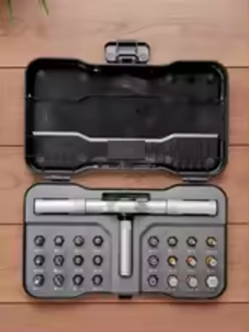 24-in-1 Magnetic Screwdriver Set DIY Ratchet Screwdriver Set Multi Bit Magnetic Drive Set for Electrical and Furniture Assembly