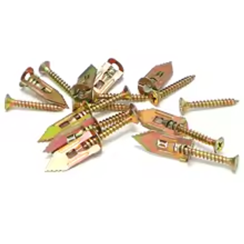 20-100pcs Self Drilling Drywall Anchors with Screws Expansion Nail Self-Tappe Screw Kit Heavy Duty Metal Wall Anchors 12X30mm