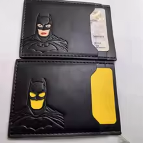 Personalized Leather Bat Wallet Mask Card Holder Bat ID Wallet Gift