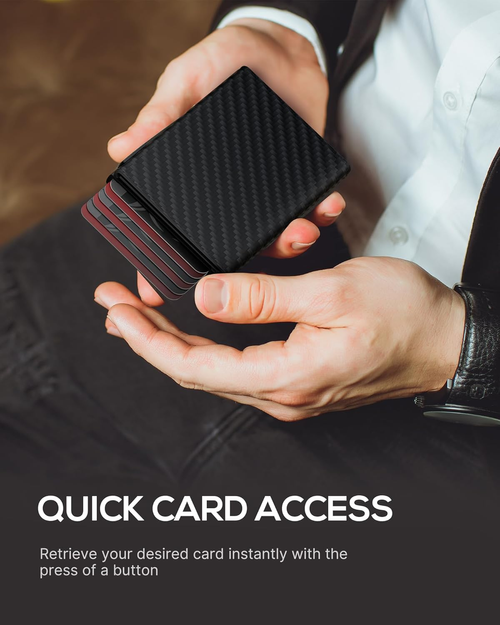 Minimalist Men's AirTag Wallet RFID Credit Card Holder Men Purse Pop Up Multi Cards Slot Slim Thin Small Short Walet