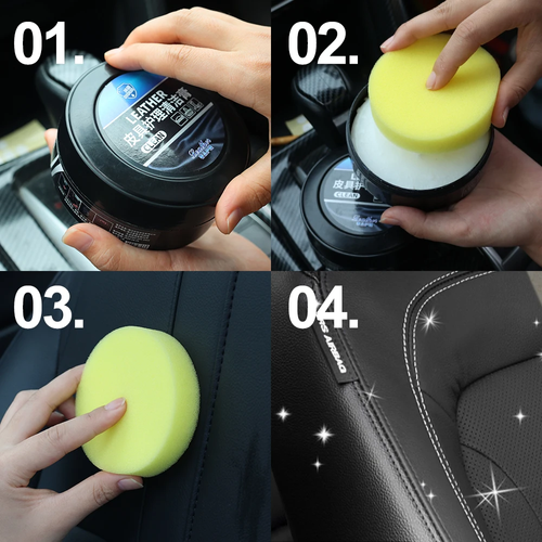 Car leather care and cleaning agents Leather care cleaning paste Easy to apply leather cleaning paste