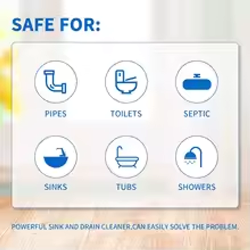 Wild Tornado Pipe Dredge Powerful Sink Cleaner Powder Fast Foaming for Kitchen Toilet Pipeline Quick Cleaning Tool