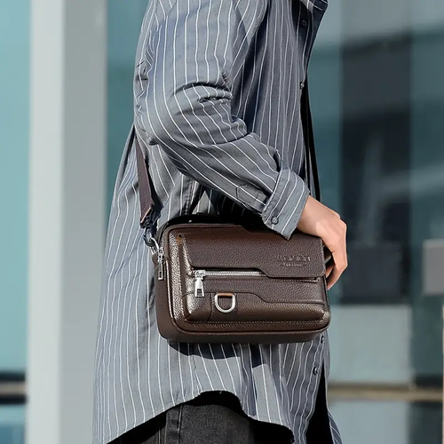 Brand Men's Crossbody Shoulder High Quality Tote Fashion Business Man Messenger Bags PU Leather Hand Bags Husband's Gift