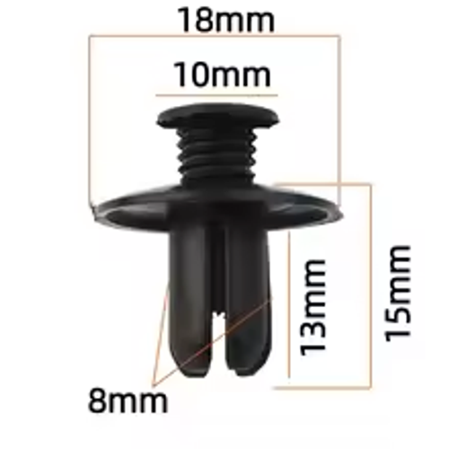 10-100PCS 8mm Door Rivet Plastic Clip Fasteners Black Cars Lined Cover Barbs Rivet Auto Fasteners Retainer Push Pin Clips