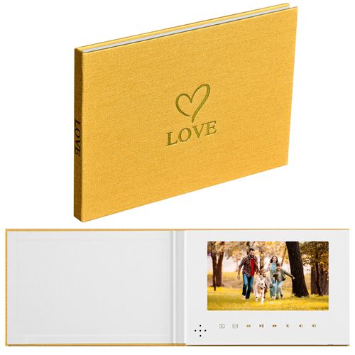 ECLATVIEW Books （Gold）– Perfect for Weddings Video Book, Baby Milestones, Family Reunions, Graduations, Travel Memories, and More – Video Album