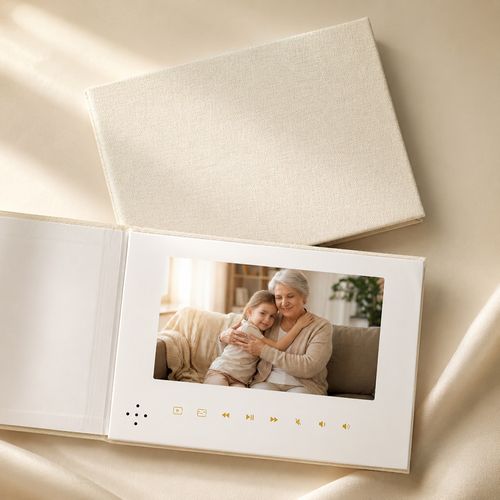 Blank Video Book – Ivory Linen