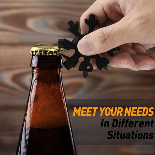 Portable 18-in-1 Snowflake Multi Tool Purple Edition with Keychain