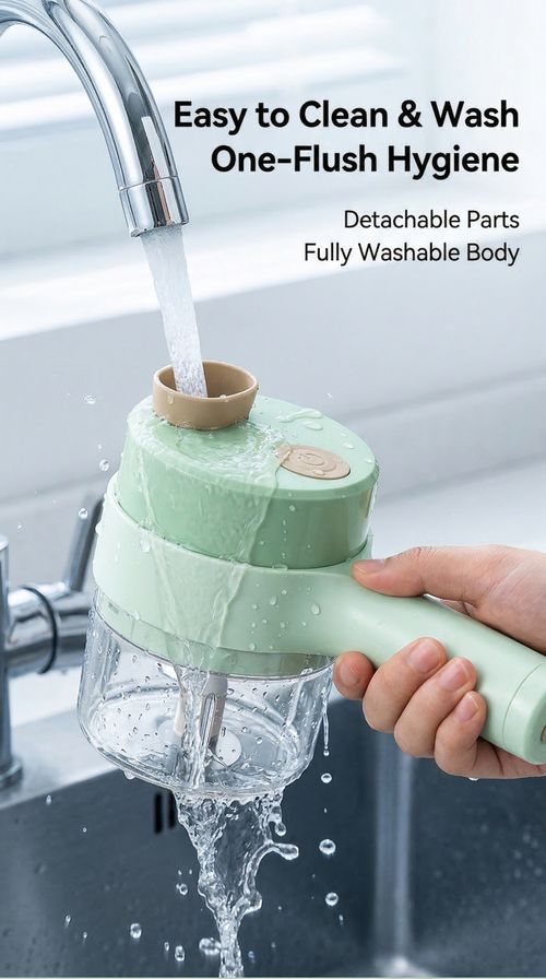 2 in 1 Handheld Electric Garlic Chopper Adjustable to Garlic Paste and Slice Moses Cordless Food Processor Suitable for Stir Frying cold dishes  Salting and Daily Cooking