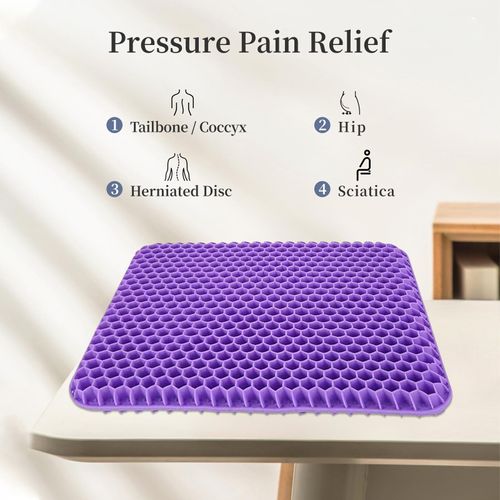 Cooling Gel Seat Cushion Breathable Honeycomb Design for Car Office Home and Long Trips