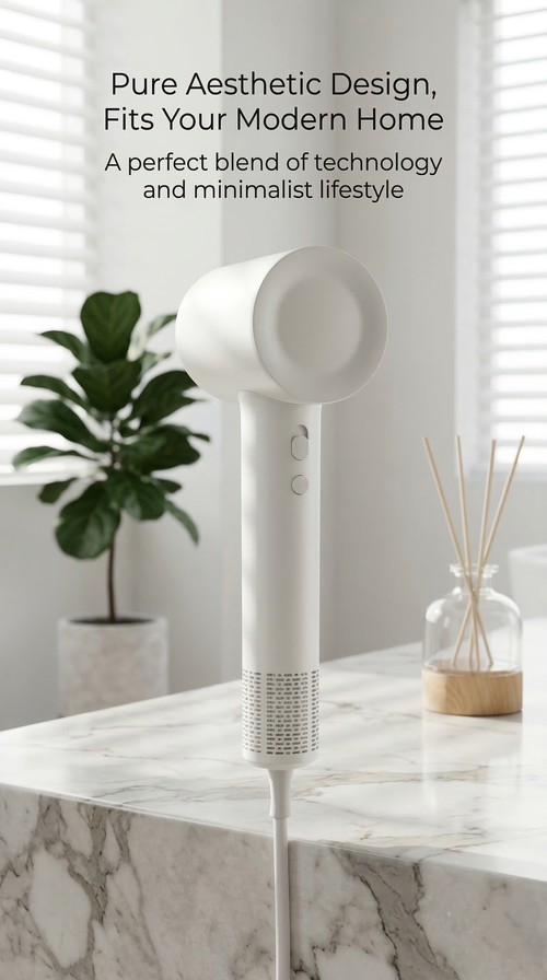 Lightweight 380g High-Speed Blow Dryer | 200M Negative Ions for Smooth Hair | Factory Supply