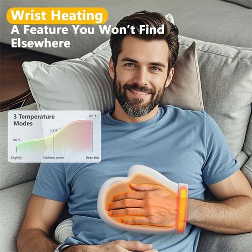 Therapeutic Hand Massager with 13 Airbags for Wrist & Palm Relief