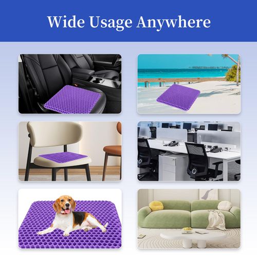 Cooling Gel Seat Cushion Breathable Honeycomb Design for Car Office Home and Long Trips
