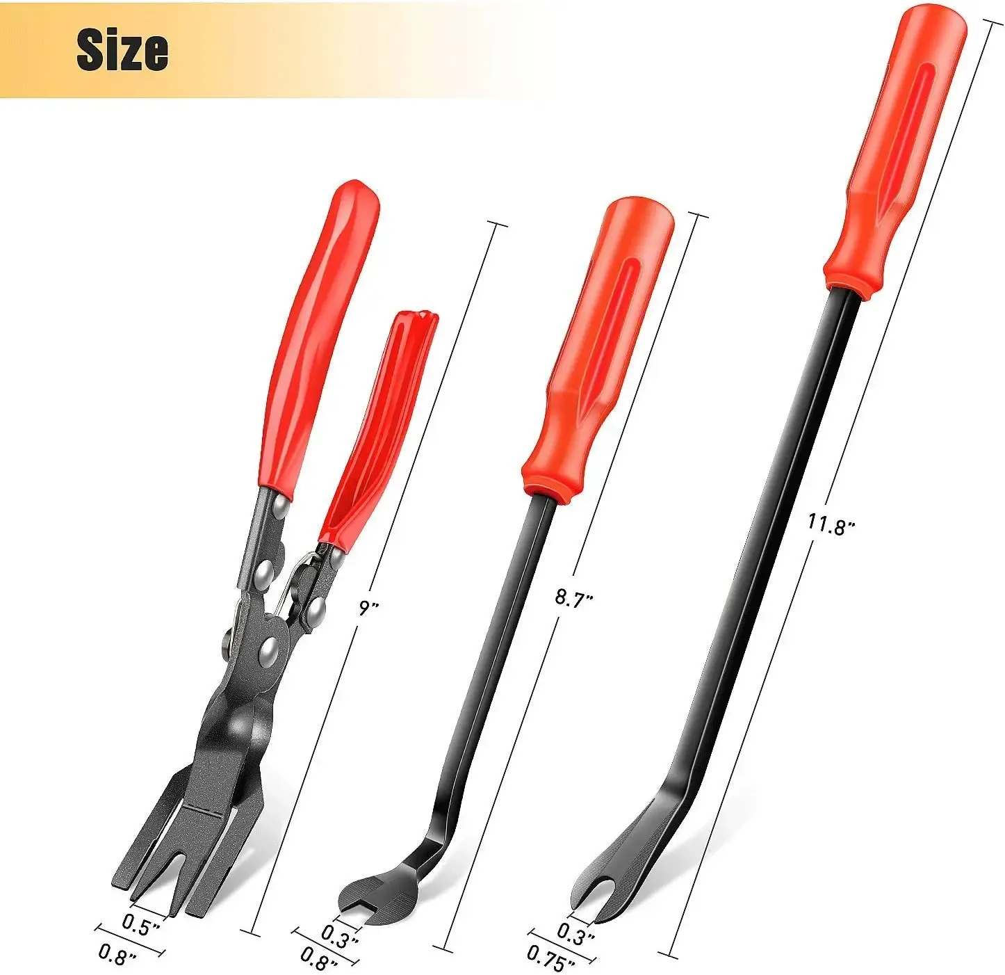 Heavy Duty Car Clip Pliers and Trim Removal Tool Set for Auto Body and Interior Fastener Removal