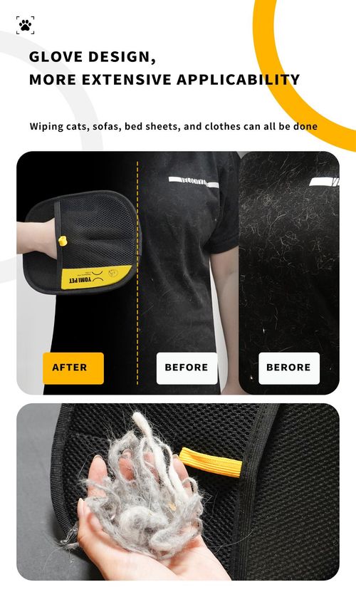 PET hair remover Electrostatic gloves Two-way brush sticky hair remover Cat hair dog hair glover Grooming Removal Cleaning