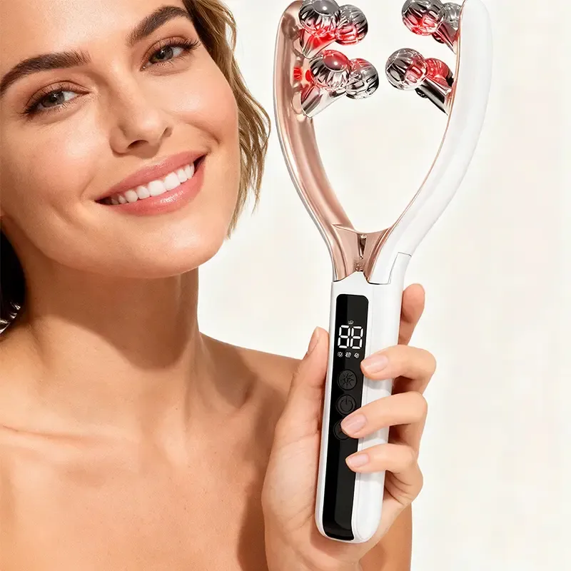 Rechargeable Facial Roller Massager with 8 Balls for V-Shape Face & Anti-Wrinkle