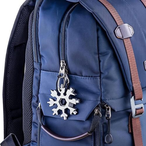 Portable 18-in-1 Snowflake Multi Tool Purple Edition with Keychain