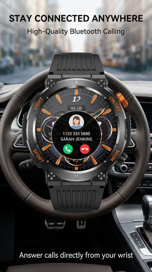 Rugged Black Smart Watch | Bluetooth Call | Custom Dial Face | Heart Rate & Blood Pressure Monitor | Multi-Sport Fitness Tracker for Men