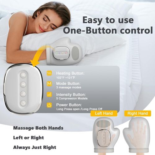 Therapeutic Hand Massager with 13 Airbags for Wrist & Palm Relief