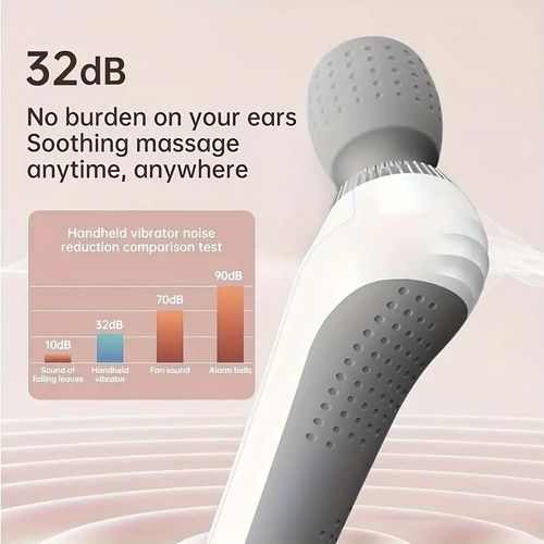 Quiet 32dB Handheld Vibrating Massager for Neck Back Leg