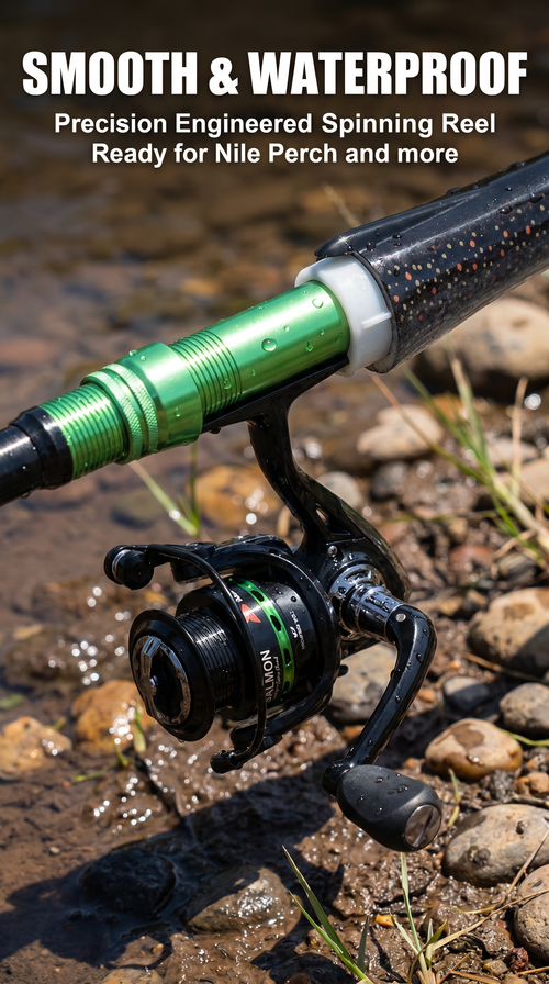Lightweight Portable Fishing Rod and Reel Combo Retractable Salmon Shape High Carbon Material Ready for Nile Perch and More