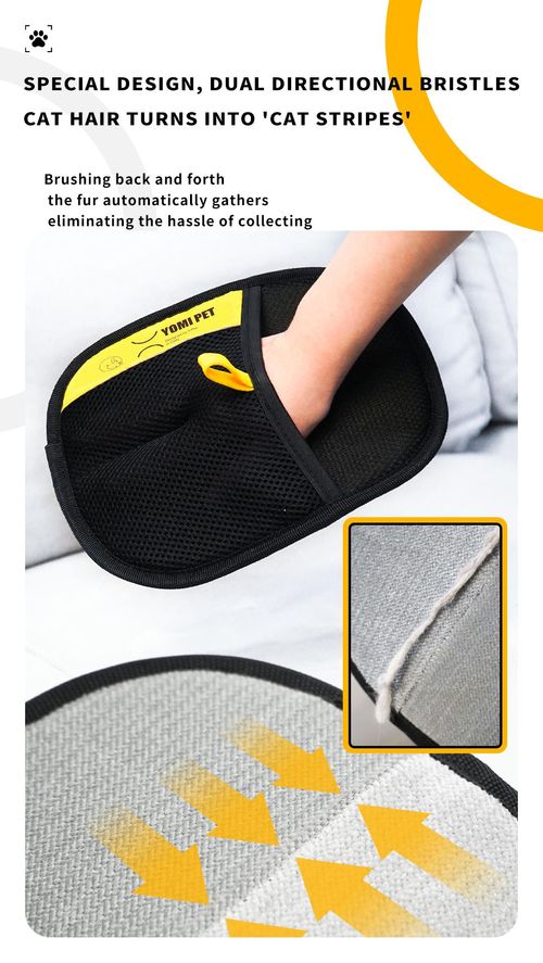 PET hair remover Electrostatic gloves Two-way brush sticky hair remover Cat hair dog hair glover Grooming Removal Cleaning