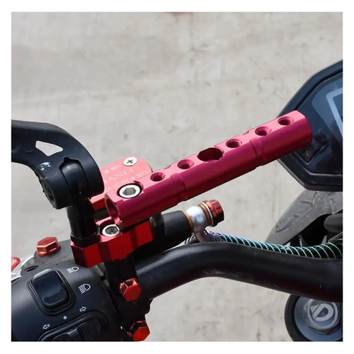 Universal Motorcycle & E-Bike Mirror Extension Bar, Multi-Function Spotlight Mount Bracket