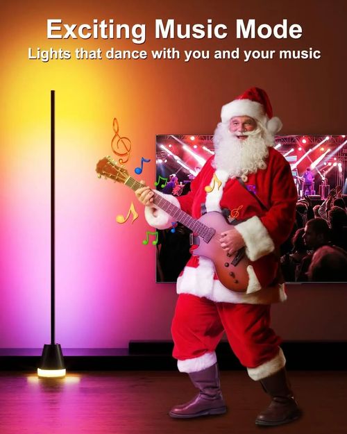 🔥FINAL 1 AT PROMO PRICE🔥GvvooHome Smart RGB Energy-Saving LED Corner Floor Lamp,172 LEDs Bright Standing Lamps for Living Room with APP and Remote,Modern Floor Lamp with Music Sync and 16 Million Colors, Ambient Lighting for Bedroom