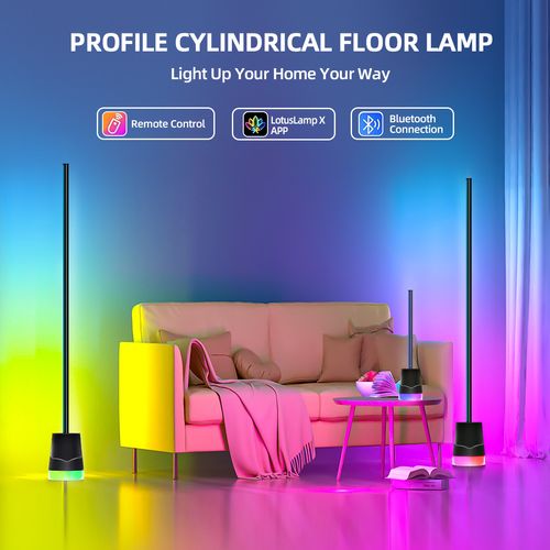 🔥FINAL 1 AT PROMO PRICE🔥GvvooHome Smart RGB Energy-Saving LED Corner Floor Lamp,172 LEDs Bright Standing Lamps for Living Room with APP and Remote,Modern Floor Lamp with Music Sync and 16 Million Colors, Ambient Lighting for Bedroom