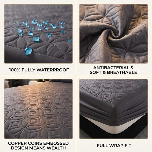 🔥FINAL 3 AT PROMO PRICE🔥 Premium Waterproof Bedding Set 3PCS (Includes 1 Mattress Protector And 2 Pillowcases)