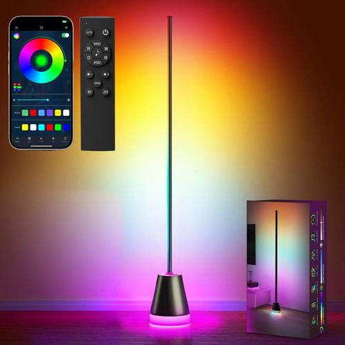 🔥FINAL 1 AT PROMO PRICE🔥GvvooHome Smart RGB Energy-Saving LED Corner Floor Lamp,172 LEDs Bright Standing Lamps for Living Room with APP and Remote,Modern Floor Lamp with Music Sync and 16 Million Colors, Ambient Lighting for Bedroom