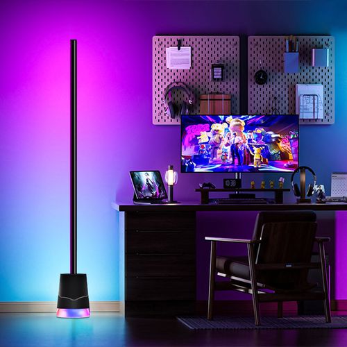 🔥FINAL 1 AT PROMO PRICE🔥GvvooHome Smart RGB Energy-Saving LED Corner Floor Lamp,172 LEDs Bright Standing Lamps for Living Room with APP and Remote,Modern Floor Lamp with Music Sync and 16 Million Colors, Ambient Lighting for Bedroom