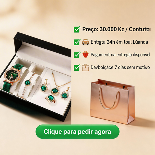 Conjunto de Acessórios de Luxo 5 Peças | Pagamento na Entrega Luanda